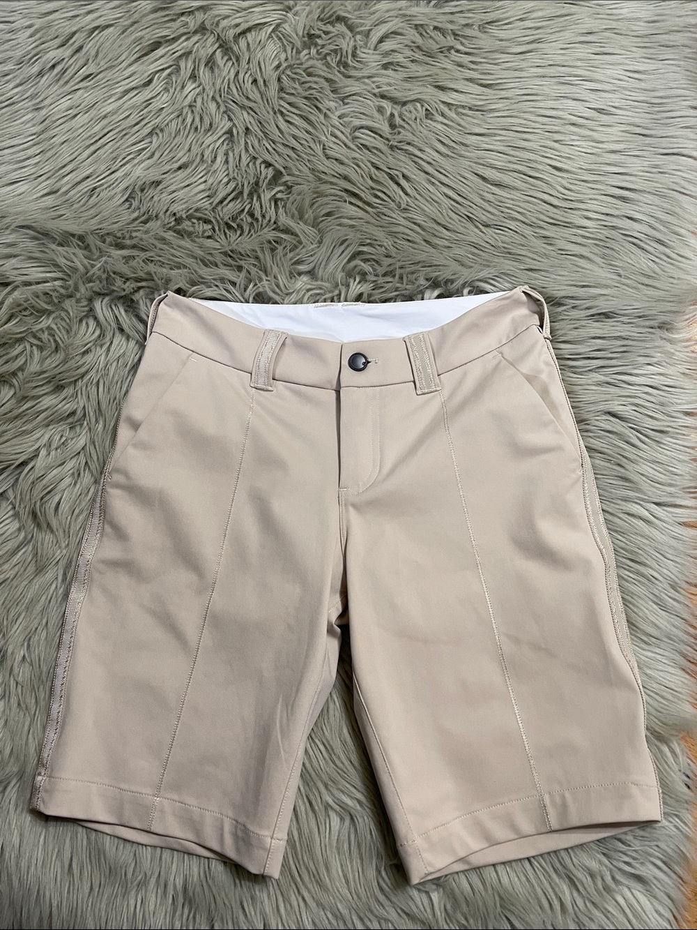lululemon athletica Beige Stretch Bermuda Shorts